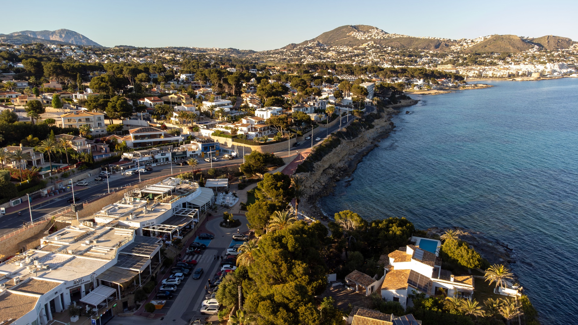 Vista aérea de Moraira desde Temblor